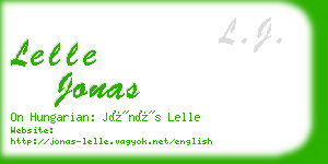 lelle jonas business card